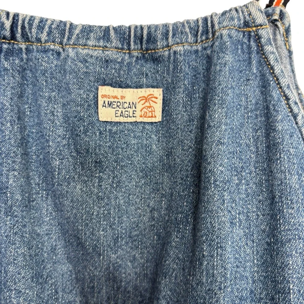 American Eagle Womens Dress 2 Denim Jean Y2K Western Country Cowgirl Rodeo Zip